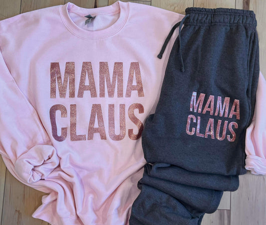 Preppy Mama Claus Jogger - RTS (S, 3X, 4X)